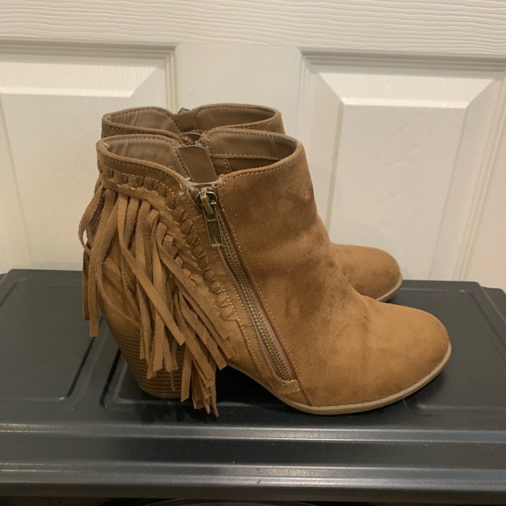 Women's Tan Suede Ankle Boots